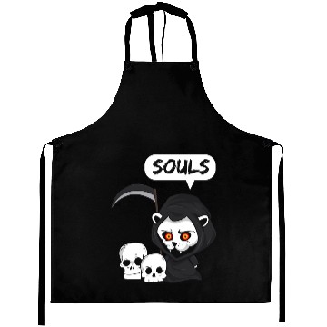 Discover Cat Souls evil dead funny Aprons