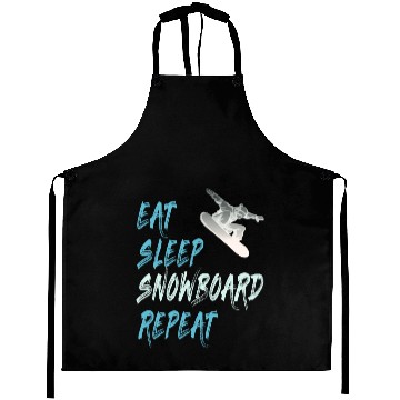 Discover eat sleep snowboard repeat winter sports gift Aprons