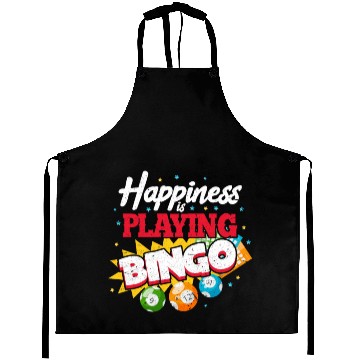 Discover Happiness Is Playing Bingo Aprons