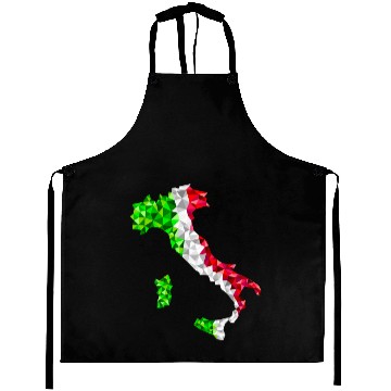 Discover Italy map low poly diamond style Aprons