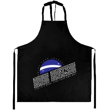Discover Bjj maze Aprons design white 01