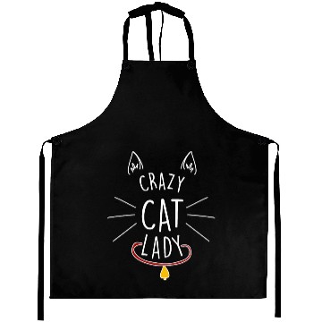 Discover Crazy Cat Lady Funny Cute Cat Lover Gift Aprons
