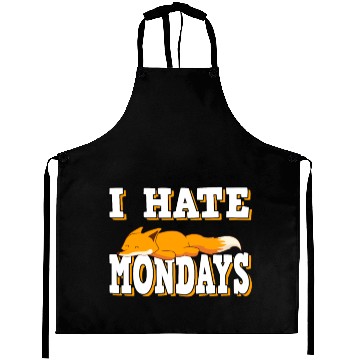 Discover I HATE MONDAYS FOX Aprons