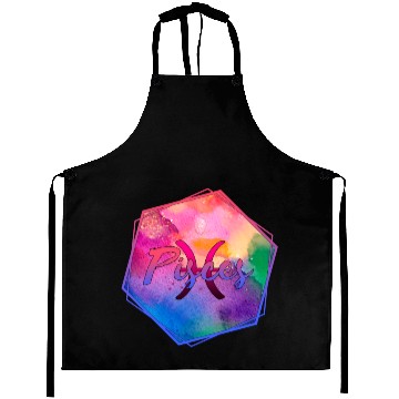 Discover Pisces Watercolor Symbol Aprons