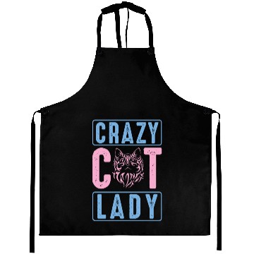 Discover Crazy cat lady Aprons