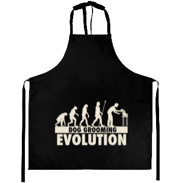 Discover Evolution Dog Groomer Gift Print Pet Grooming Pet Aprons