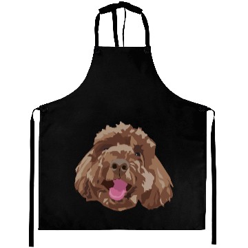 Discover Brown Poodle Doodle Face Aprons
