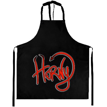 Discover Horny Devil Funny Horns Pun Aprons