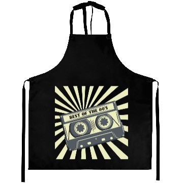 Discover 80s retro cassette nostalgia Aprons