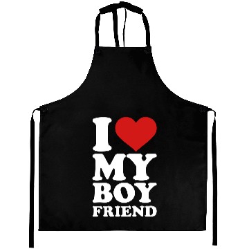 Discover I love my boyfriend Aprons