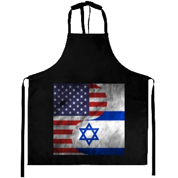 Discover USA Israel Dual Yin Yang Flag Aprons