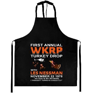Discover WKRP Turkey drop Aprons
