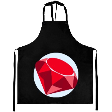 Discover Elegant Ruby Geometric Pattern Aprons
