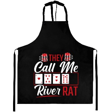 Discover River Rat Funny Poker Player Texas Holdem Lucker Aprons
