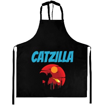 Discover Catzilla Cat Meow Aprons