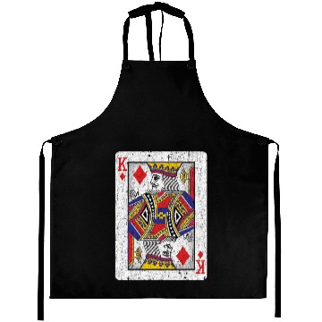 Discover king of diamonds playing card Aprons