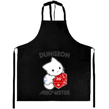 Discover Dungeon Meowster D20 Cat Aprons