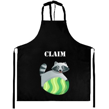 Discover Claim racoon easter egg Aprons