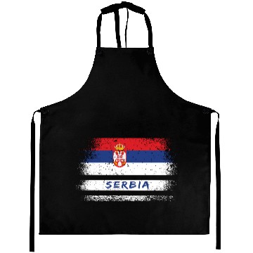 Discover Serbia Vintage Flag Aprons
