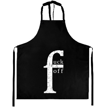 Discover "Fuck Off" abstract and modern typo art design Aprons