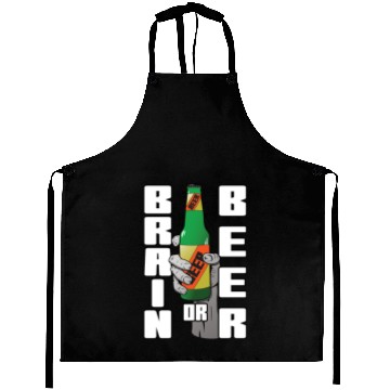 Discover Zombie beer funny saying Aprons