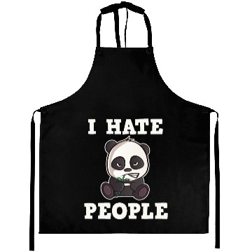 Discover I Hate People - cute and angry Panda Aprons