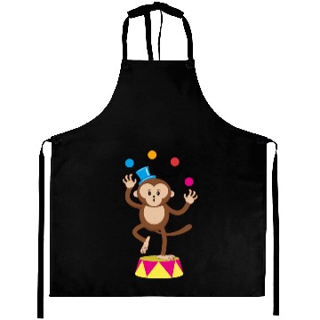 Discover Cute Circus Monkey Ape Comic Cartoon Aprons