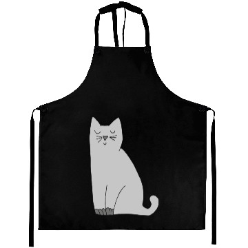 Discover cat grey Aprons