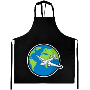 Discover Airplane Globe Aprons