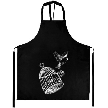 Discover Tattoo Design Bird out of Cage Funny Gift Idea Aprons