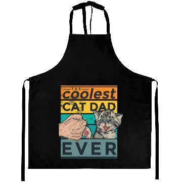 Discover Coolest Cat Dad Aprons