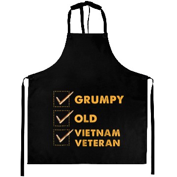 Discover Funny Veteran Aprons Grumpy Old Vietnam Veteran