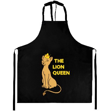 Discover the lioness queen lion king for woman feminist Aprons
