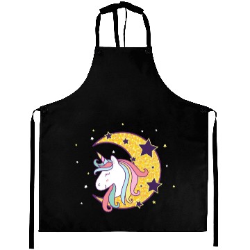 Discover Rainbow Unicorn Moon Aprons