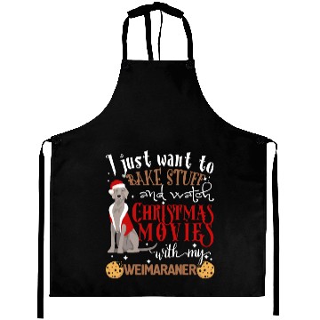 Discover Watch Christmas Movies With My Weimaraner Dog Love Aprons