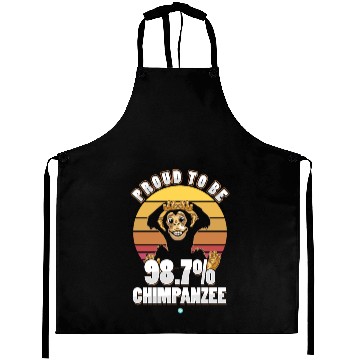 Discover Funny Evolution, Funny Science Chimpanzee Gift Aprons
