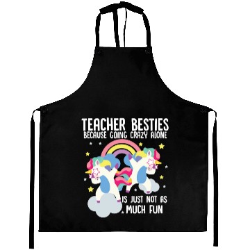 Discover Funny Teacher Besties Goin Crazy Preschool Teacher Aprons