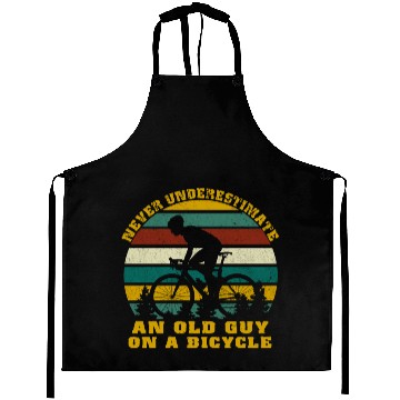 Discover Never Underestimate An old Guy On A Bicycle Aprons