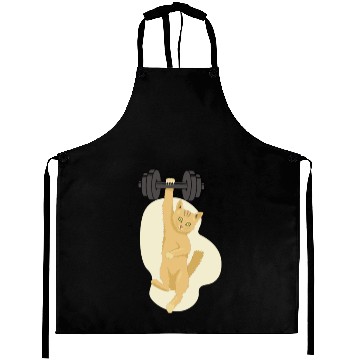 Discover Gym Lifting Cat Aprons