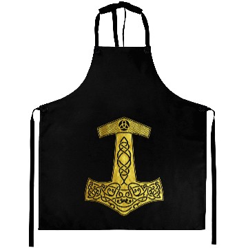 Discover Golden Thor Hammer Nordic design present Aprons