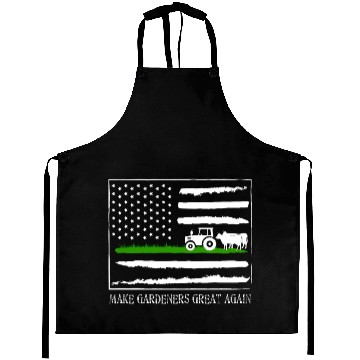 Discover Funny Farmer USA Flag Aprons