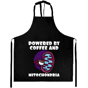 Discover Powered By Coffee And Mitochondria Aprons