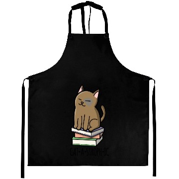 Discover Siamese cat kittens teacher nerd books gift Aprons