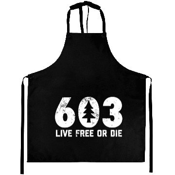 Discover Live Free or Die 603 tree New Hampshire Aprons