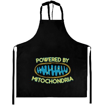 Discover Powered by mitochondria - nerdy and geeky gift Aprons