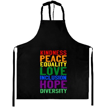Discover Kindness peace equality love inclusion hope divers Aprons