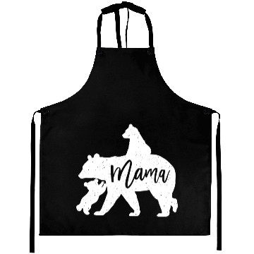 Discover Mama Bear 2 Baby Bear Cubs Playing Riding on Back Aprons