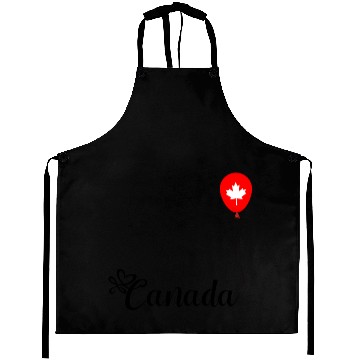 Discover Canadian Maple Leaf Balloon Design Aprons