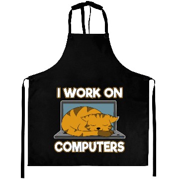 Discover I Work On Computers Gift Coding Aprons For