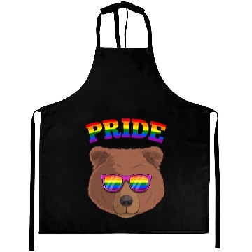 Discover Gay Pride Grizzly Bear with LGBT Rainbow Aprons